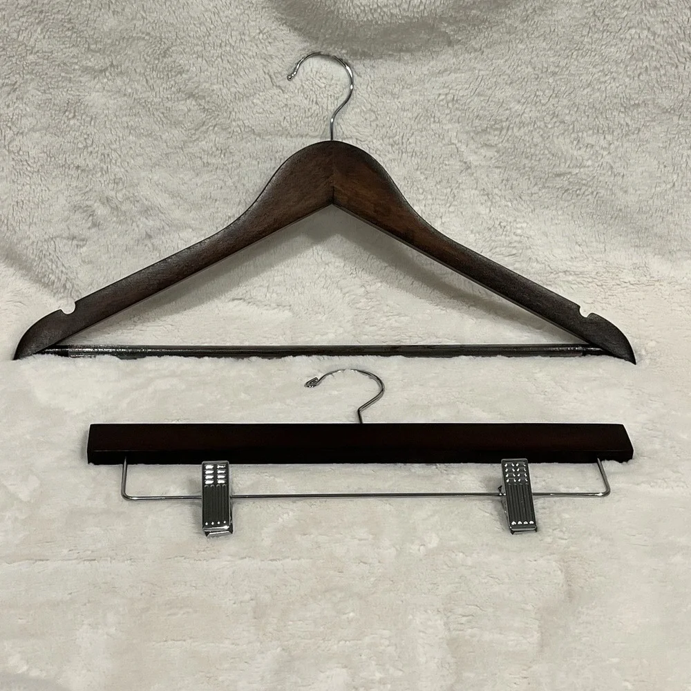 Wooden Clothes Hangers Hotels Coat/Jacket‎ Hanger & Pants/Shorts